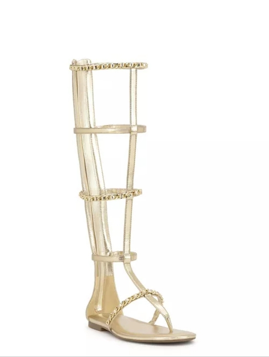 INC International Concepts Shoes - INC International Concepts Metallic Gold Strappy Gladiator Sandals 5.5 M NIB